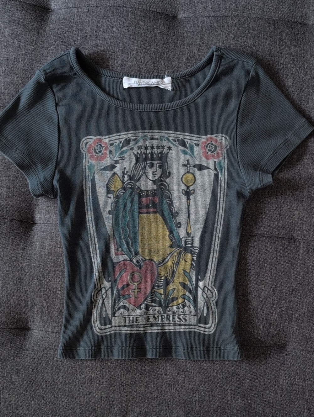 Daydreamer x Free People The Empress Ribbed Baby Tee - Picture 2 of 6